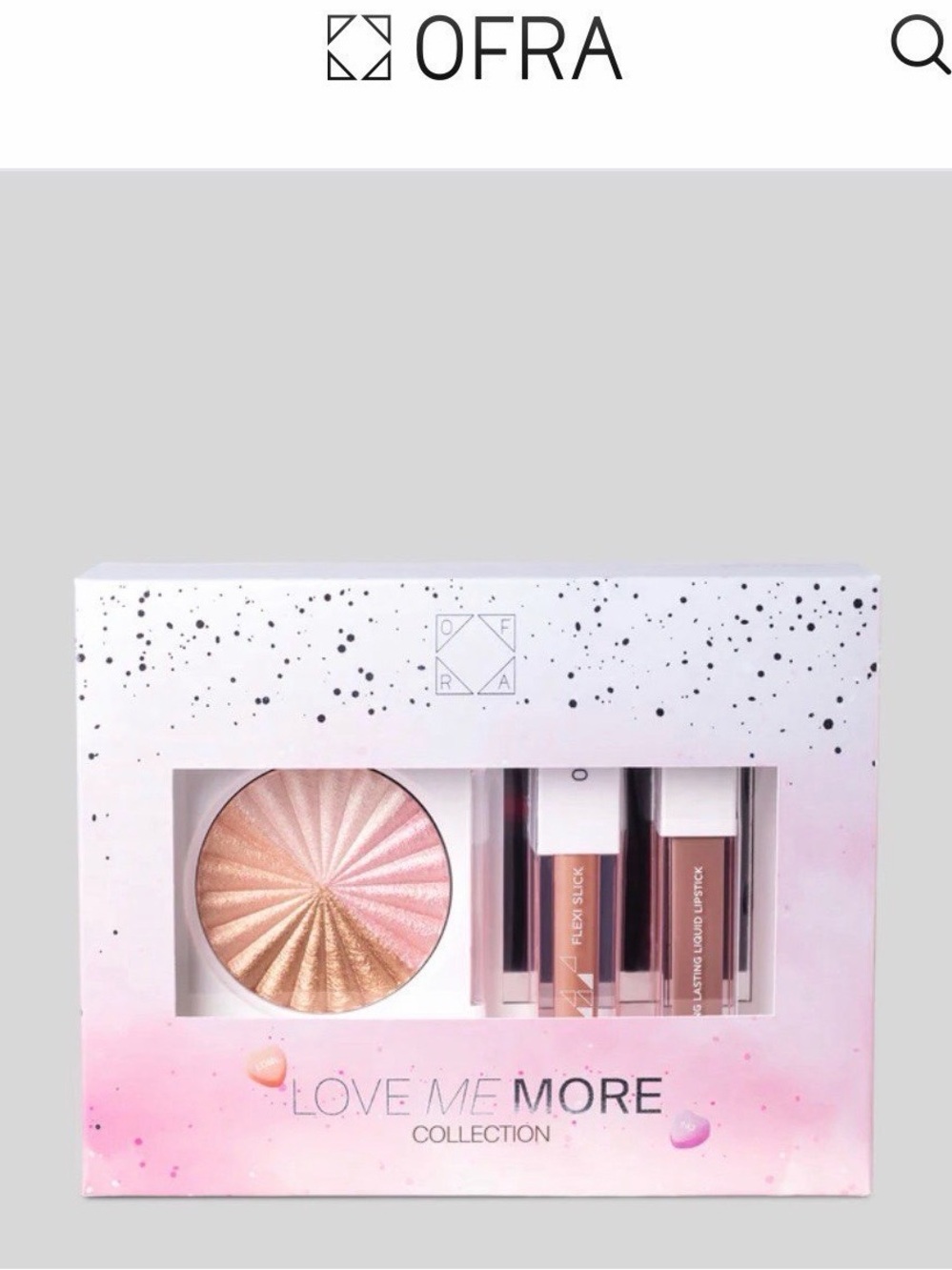 OFRA Love Me More Collection Highlighter & Lip Trio -